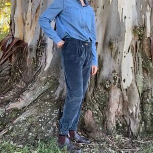Dark Pine Green Woman Cord Bombachas