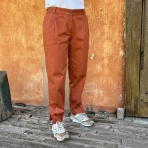Horse riding Trousers for Woman, Orange Thin Gabardine